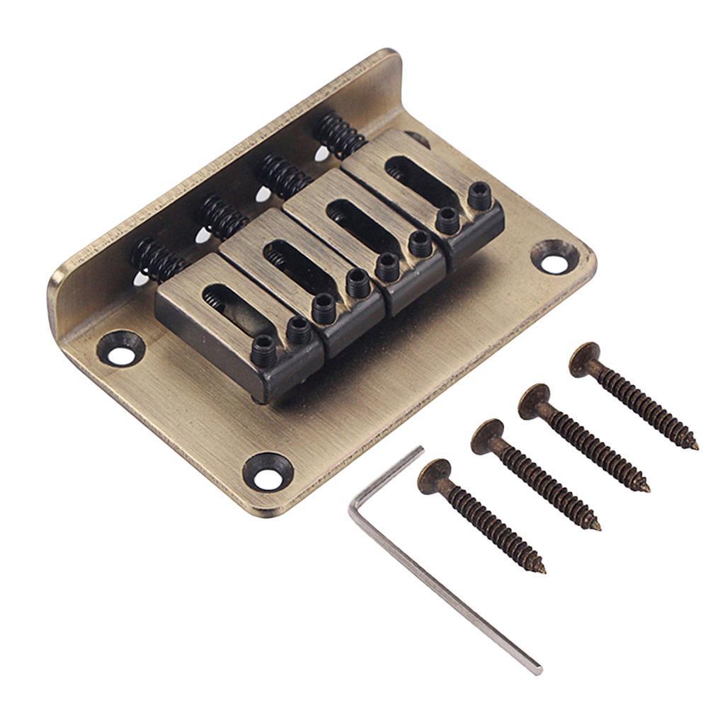 Bridge Tailpiece with Screws Wrench for Electric Guitar Bass Ukulele Parts
