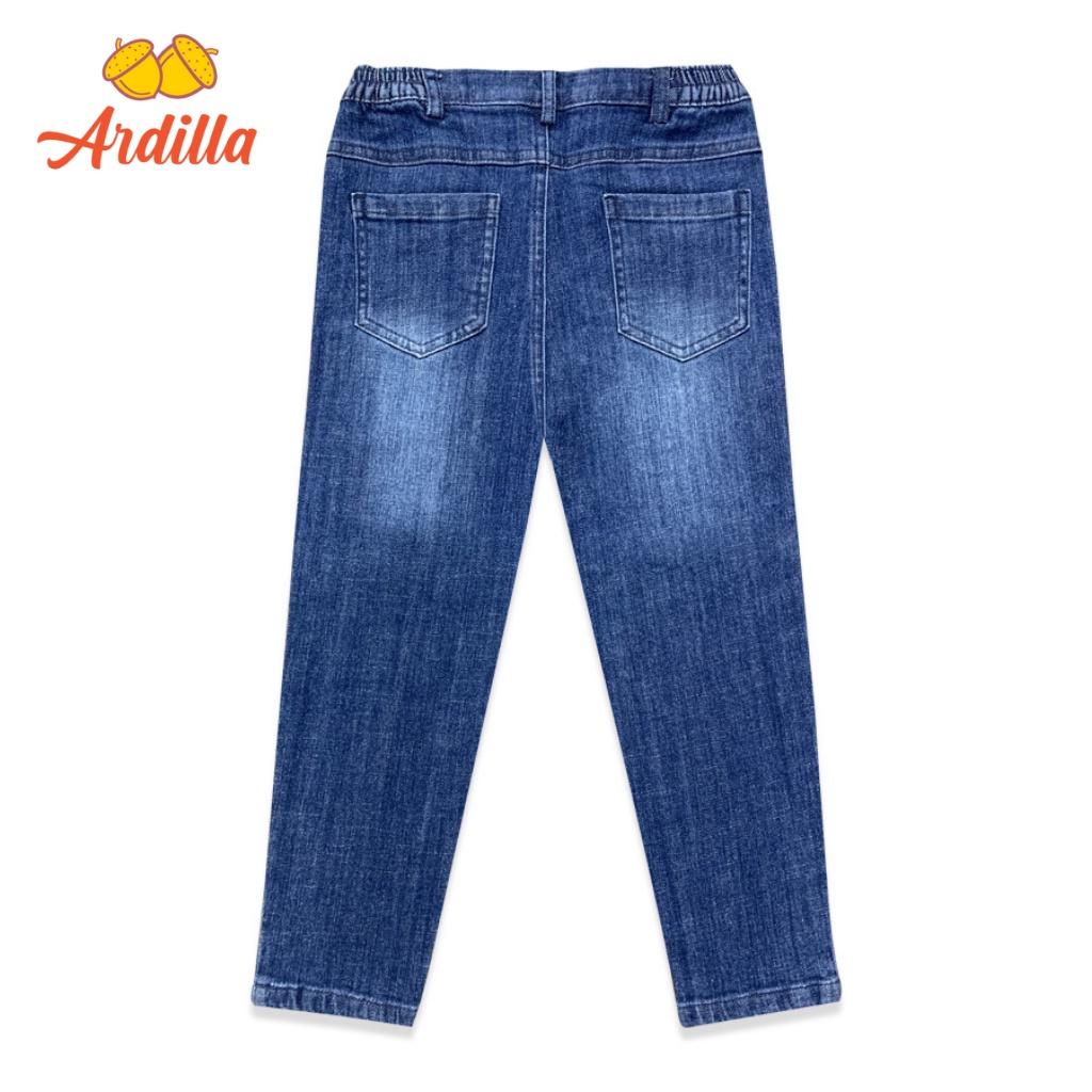 Quần Jeans/Quần Bò Bé Gái ARDILLA Thiết Kế Chun Hai Bên Sườn Co Giãn, Form Đứng Tôn Dáng Cho Bé 4-15 Tuổi AA7400-QJ