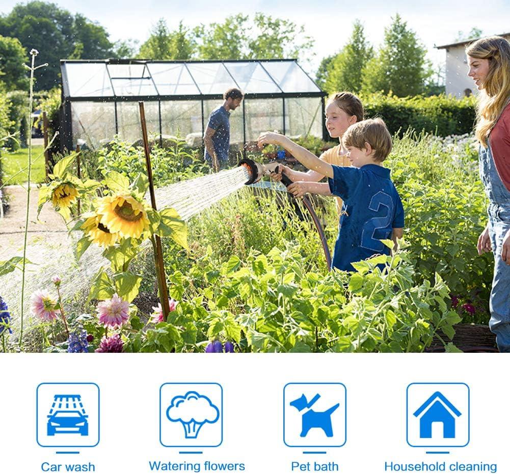 Tưới kim loại, 9 mẫu có thể điều chỉnh, vòi phun áp suất cao rất chống lại hoàn hảo để làm sạch xe, tưới cỏ và vườn cam