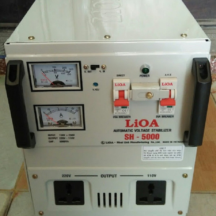 Ổn áp lioa 5kva model SH - 5000II đời mới nhất dây đồng 100%