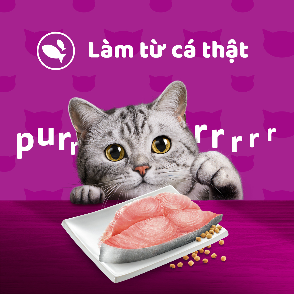 WHISKAS Bộ thức ăn cho mèo lớn dạng pate vị cá biển 400g + vị cá ngừ 400g