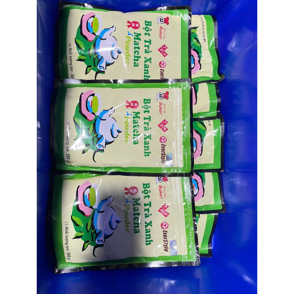 Bột trà xanh Matcha Đài Loan Everstyle bịch 500g (Chiết Lẻ 100G)