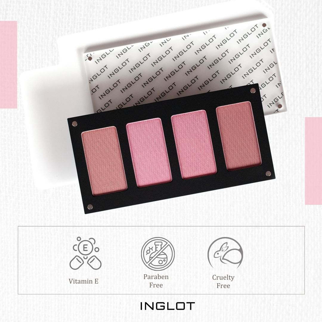 Bảng má hồng 4 màu chuyên nghiệp tông Hồng Nâu Tây lên màu chuẩn, lâu trôi Dream It INGLOT