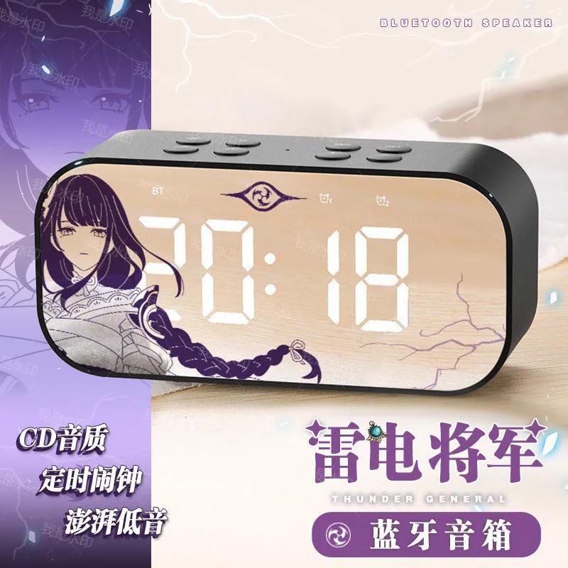 Genshin Impact Beelzebul Tartaglia Bluetooth Loa báo thức Đồng hồ báo thức USB 5.0 Subwwofer mp3 Music Music Sound Cột cho PC Điện thoại màu: F