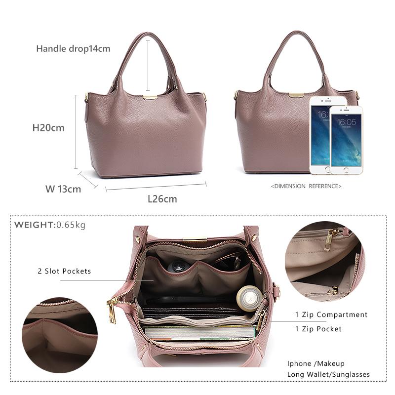 SC 100% Da Thật Chính Hãng Da Túi Bucket Nữ Tote Top-Tay Cầm Đeo Vai Thương Hiệu Thiết Kế Nữ Đeo Chéo Túi