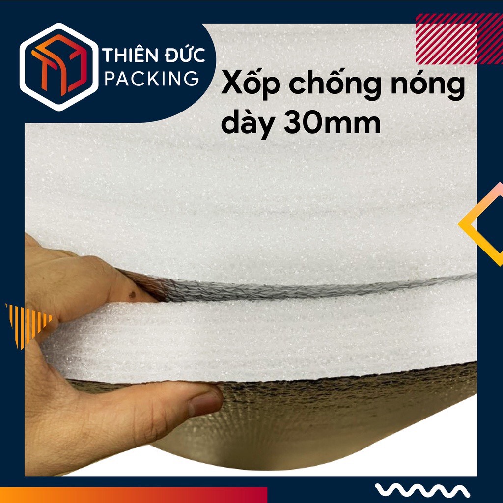 Cuộn Xốp PE OPP Tráng Bạc Dày 30mm x 1m x 1m Cách Nhiệt Bảo Ôn, Cách Âm, Lót Sàn Gỗ, Chống Nóng