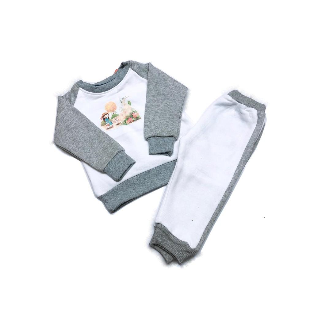 Quần phối sọc dài nỉ bông cotton BABIBOO - BB100