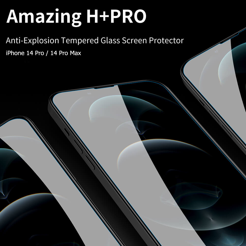 Miếng dán kính cường lực cho iPhone 14 Pro Max Nillkin Amazing H+ Pro - hàng nhập khẩu
