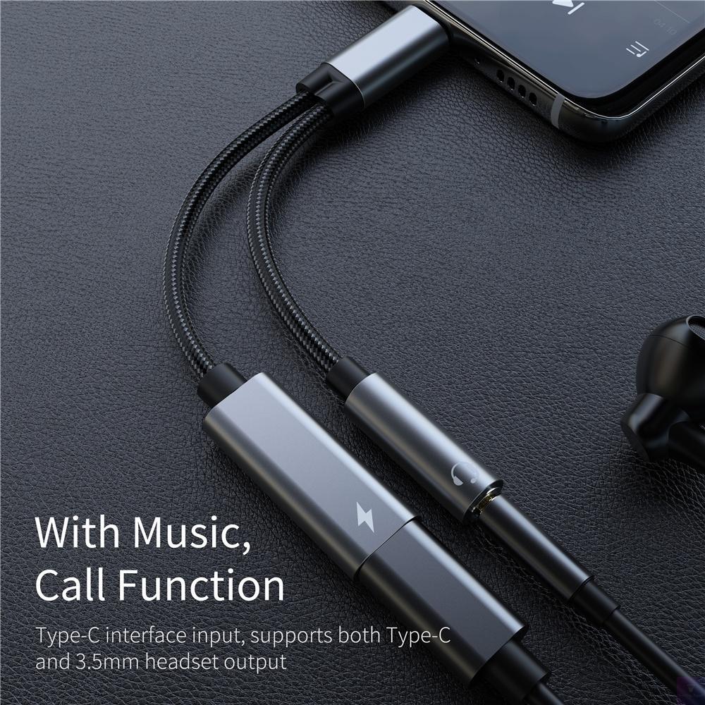 Đầu Chuyển Đổi Tai Nghe USB C DAC 2 Trong 1 Type C Sang 3.5 3mm AUX USB C 3.5 Cho Samsung USBC 3 5