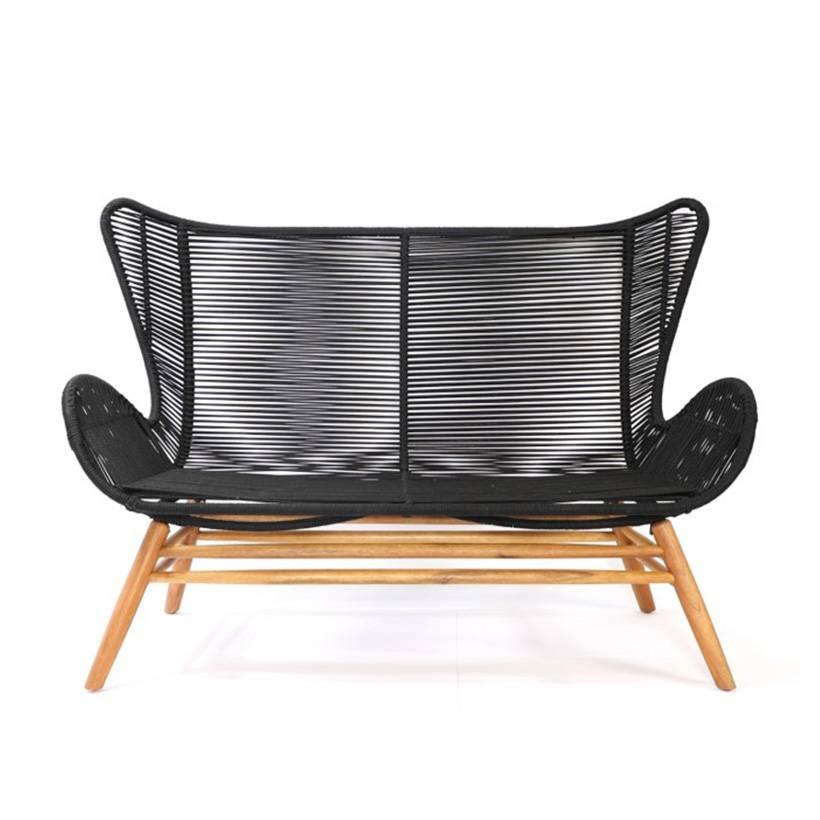 Ghế băng Queen Bench lưng tựa đan dây rope IBIE