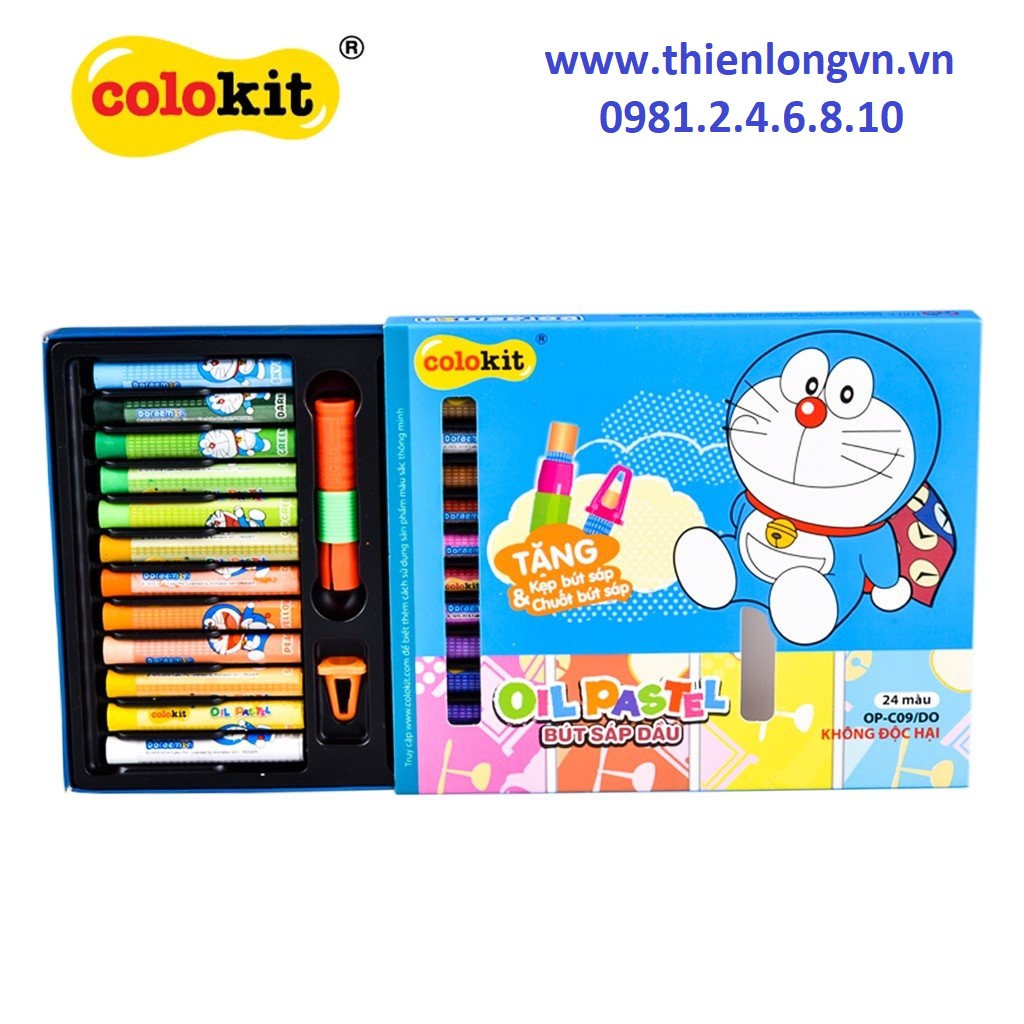 Sáp dầu 24 màu Colokit Doraemon OP-C09/DO