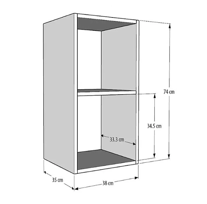 Kệ 2 Ngăn Treo Tường Tundo CTKT521 KT 38x74x35cm