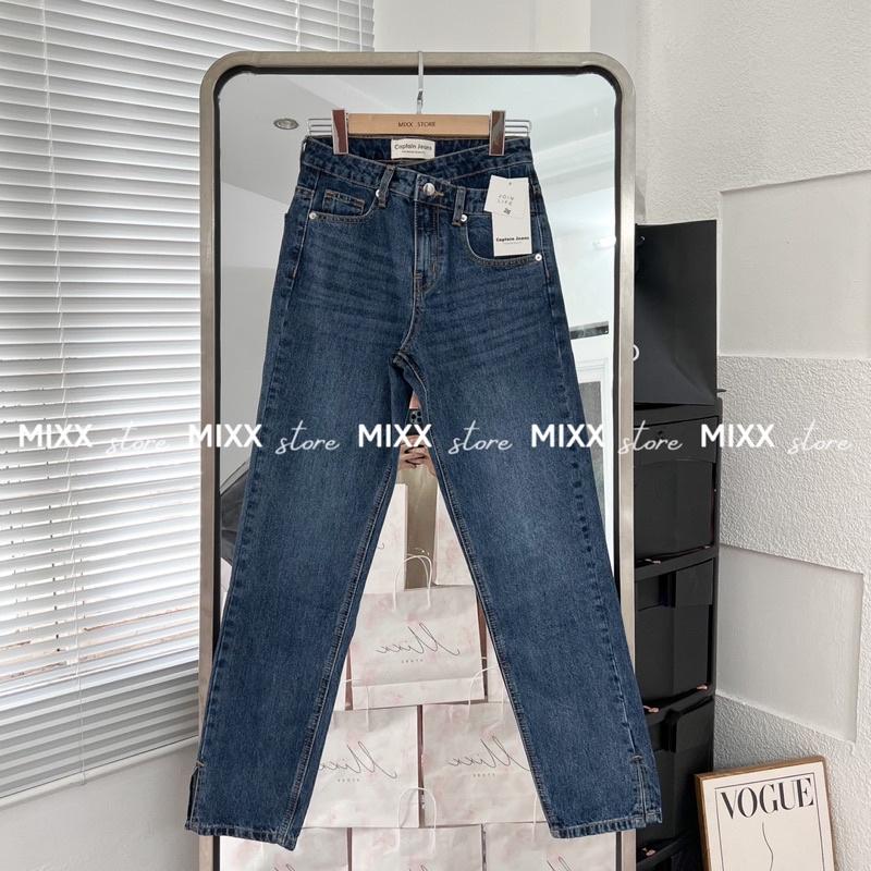 Quần Jean Nữ Ống Đứng Xẻ Gấu siêu kool chất cotton màu xinh lạ mắt phom tôn dáng