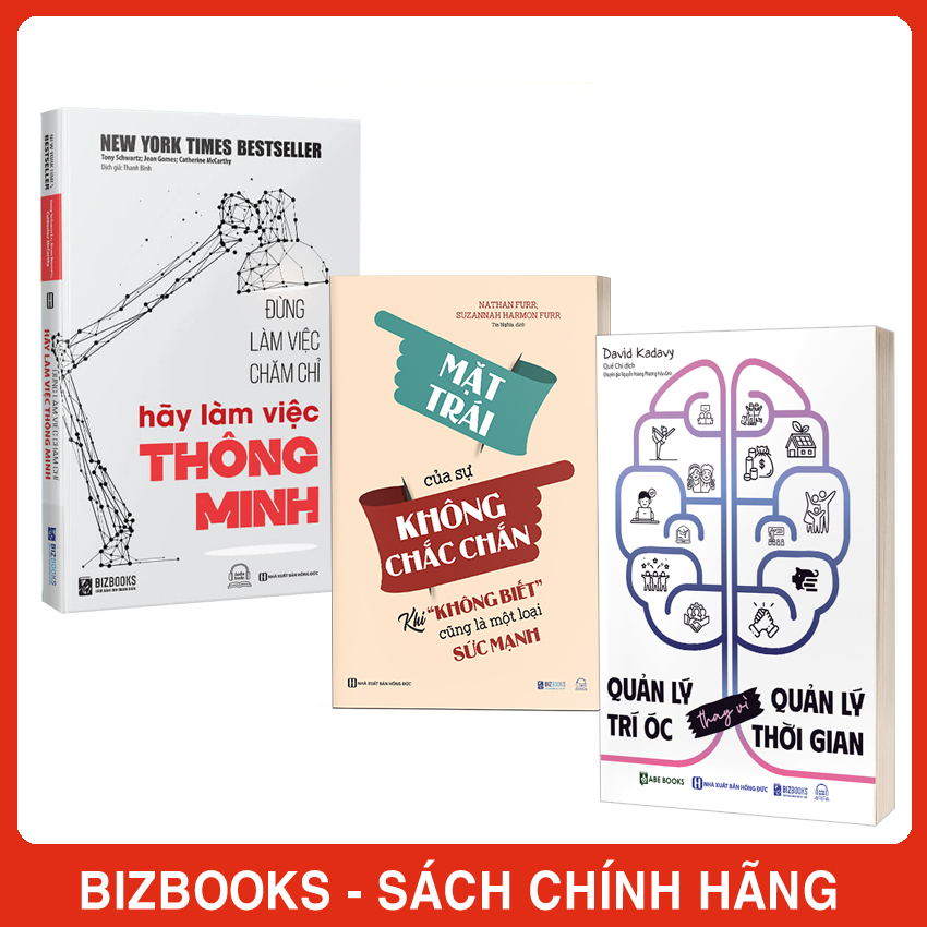 Bộ 3 Cuốn Sách Thức Tỉnh Trí Tuệ: Quản Lý Trí Óc Thay Vì Quản Lý Thời Gian, Mặt Trái Của Sự Không Chắc Chắn Và Đừng Làm Việc Chăm Chỉ Hãy Làm Việc Thông Minh: