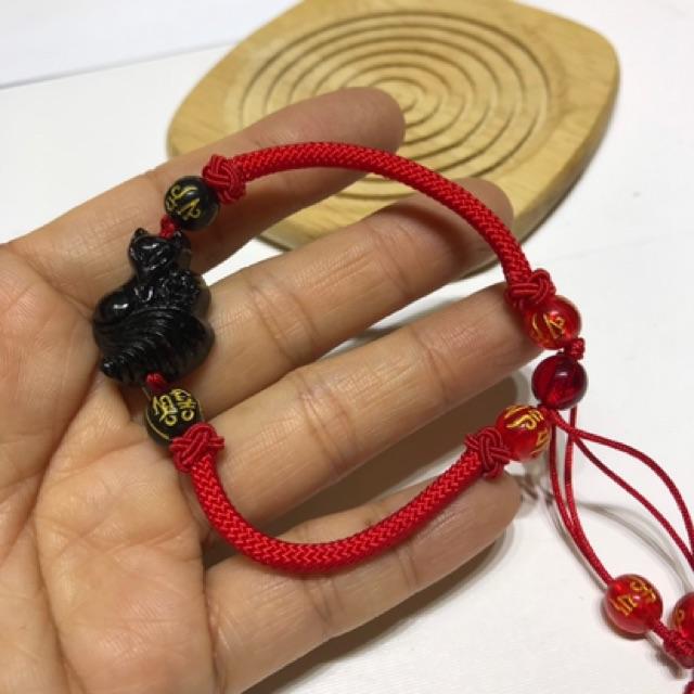 Vòng hồ ly đá lưu ly tết chỉ đỏ