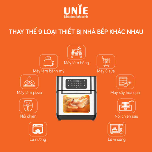 Nồi chiên không dầu UNIE UE-1000 dung tích 10L công suất 1800W - Hàng chính hãng