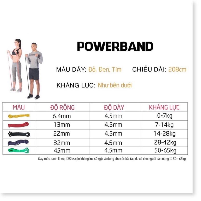 Dây Đa Năng Hỗ Trợ Tập Luyện Powerband | Dây Kháng Lực Tập Toàn Thân