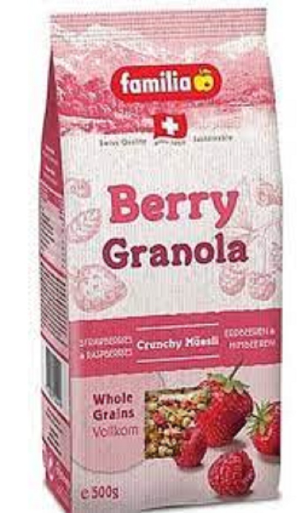Ngũ cốc giòn vị dâu berry granola familia 500g