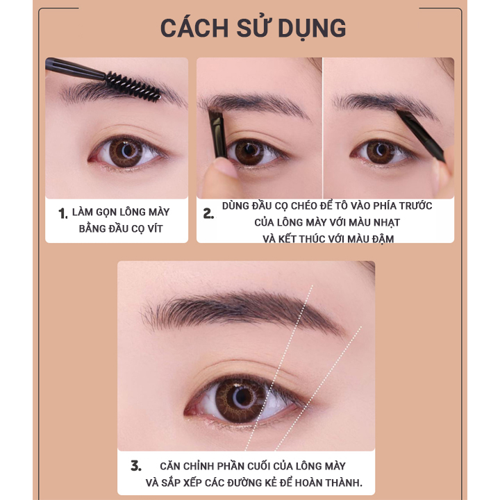 Bộ Kit Kẻ Chân Mày HOPE GIRL NATURAL STYLE EYEBROW KIT