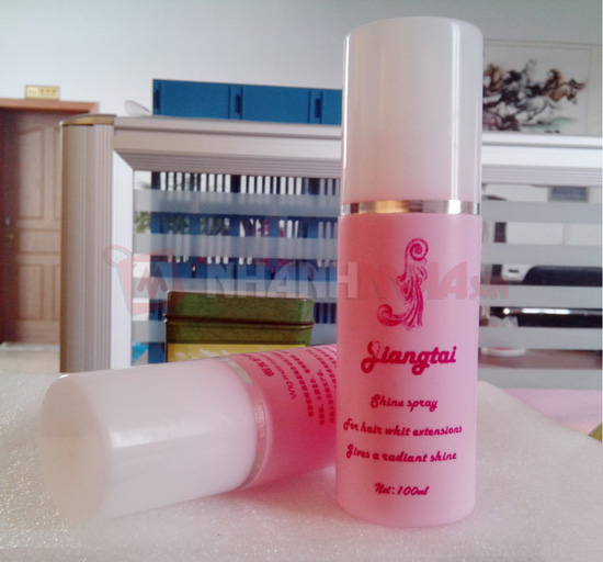 Xịt dưỡng tóc giả chai màu hồng loại 100ml