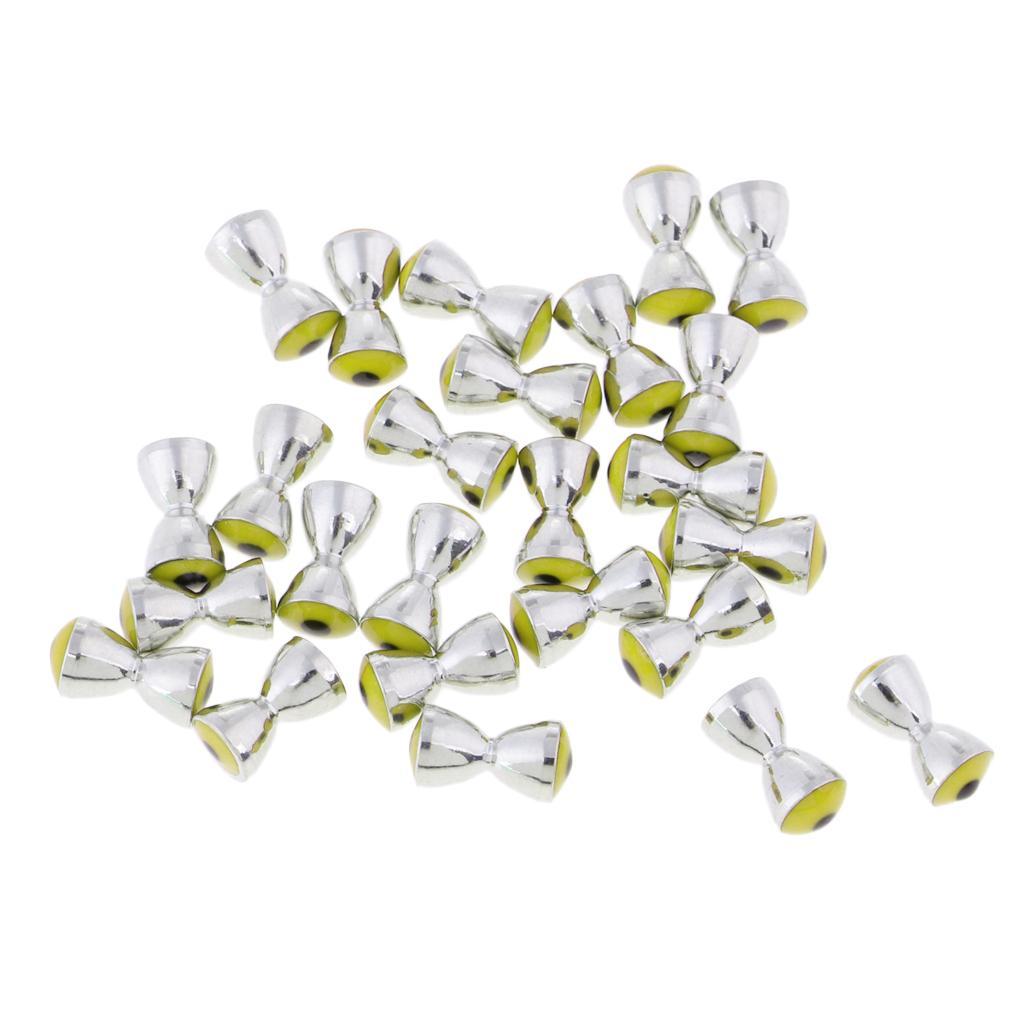 2-4pack 25Pcs Brass Dumbbell Eyes Fly Tying Beads Nymph Fly Tying Materials
