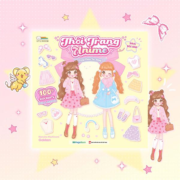 Sách - Sách Bóc Dán - Thời Trang Anime - Công Chúa Nơ Hồng