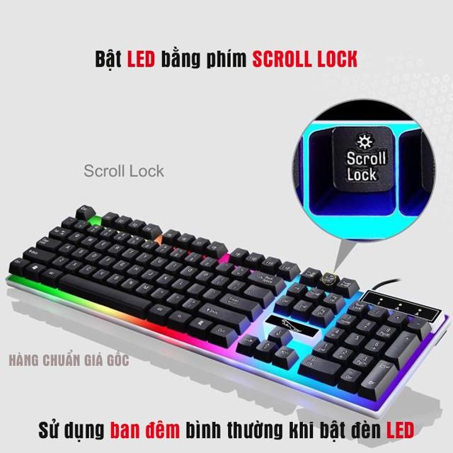 Bàn phím giả cơ chuyên game cao cấp G21B LED 7 màu - bàn phím cho game thủ