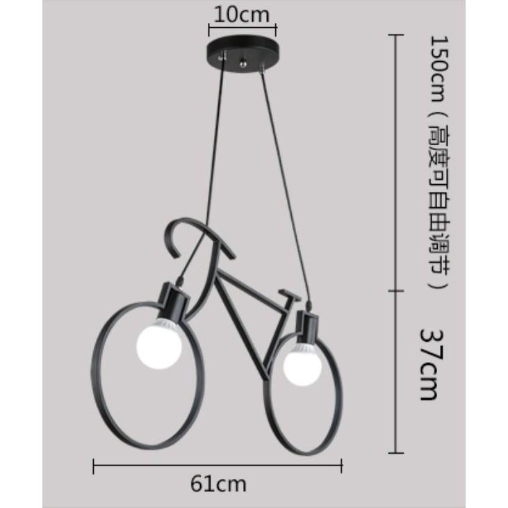 Đèn thả treo trần xe đạp FLYBIKE sơn tĩnh điện độc đáo - tặng lèm bóng Led