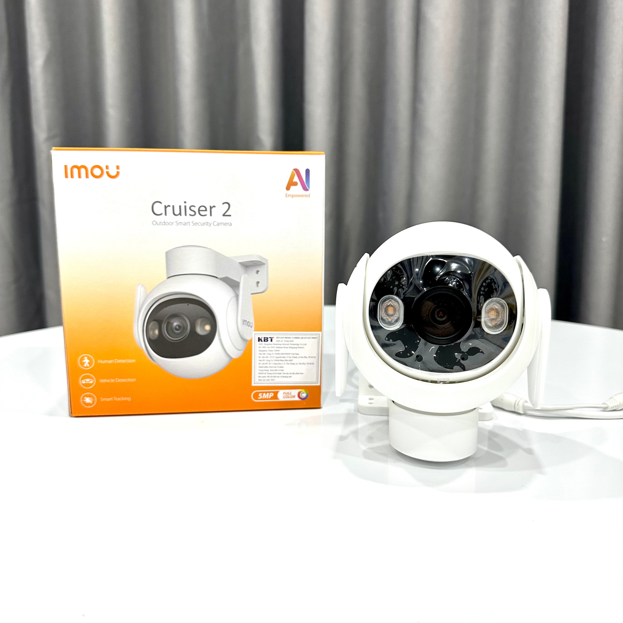 Camera Wifi ngoài trời Imou Cruiser 2 IPC-GS7EP-5M0WE - 3MP/5MP, độ phân giải cao 2K / 3K, phát hiện người và xe cộ, có màu ban đêm - Hàng chính hãng