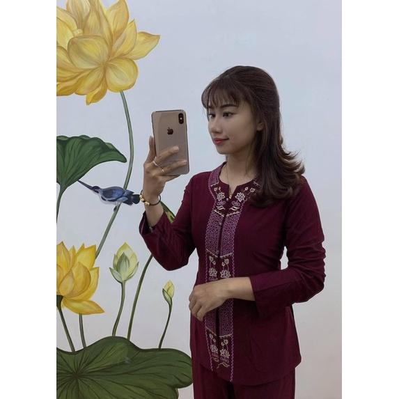 Đồ Lam Đi Chùa # Khoá Lắc Sen # Đồ Bộ Nữ # Quần Áo Nữ
