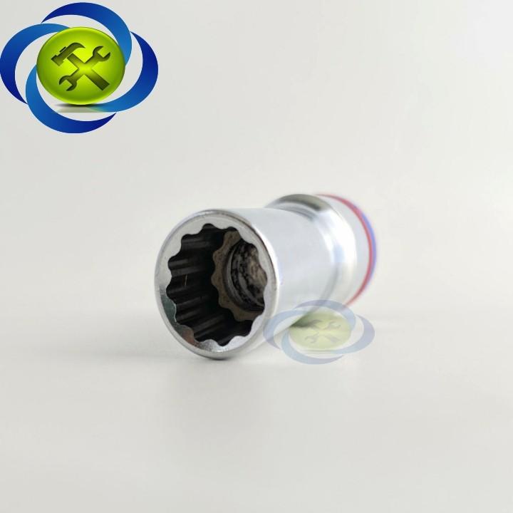 Tuýp 13mm 1/2 Kingtony 423013M loại dài 77mm 12 cạnh màu trắng