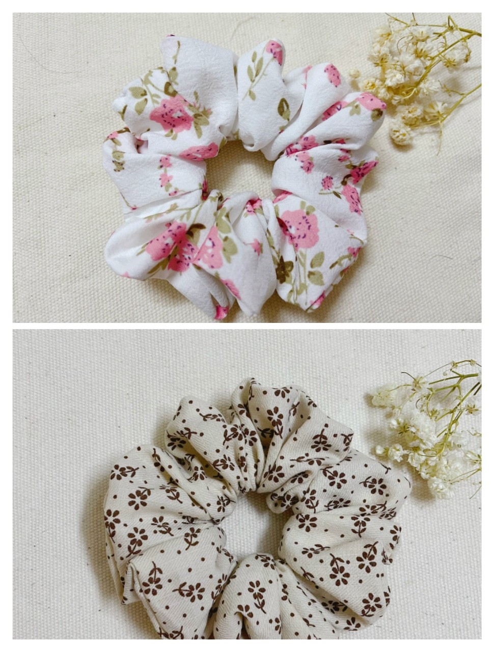 Cột Tóc Vải- Scrunchies cho bạn nữ ( kích thước trung bình, phù hợp cột tóc ở môi trường công sở, trường học)