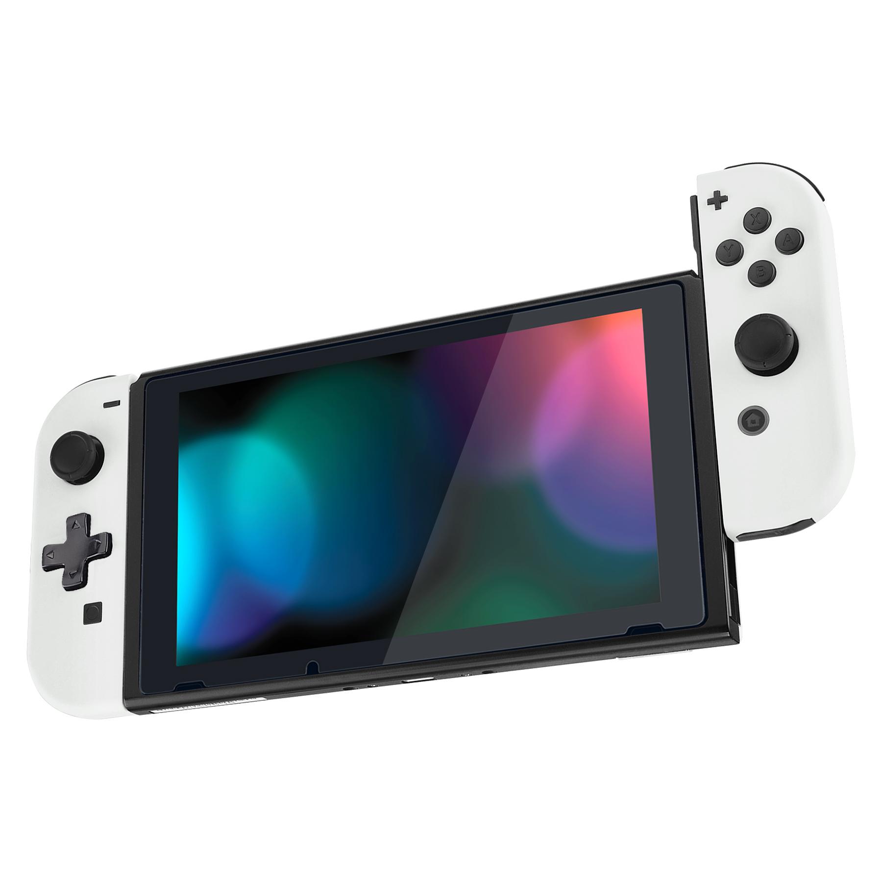 Vỏ bộ điều khiển trắng cảm ứng cực đoan với các nút đặt đầy đủ cho Nintendo Switch Joycon