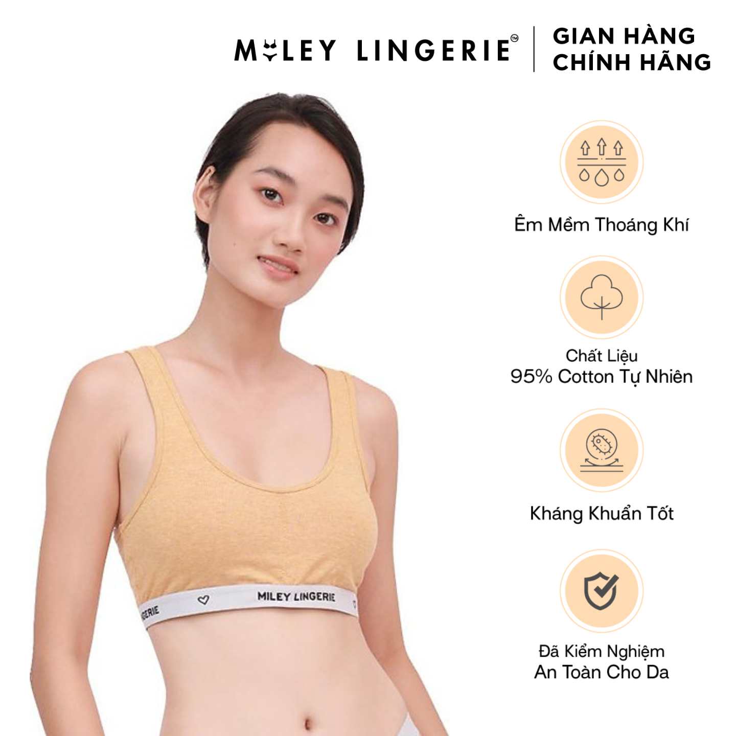 Áo Ngực Nữ Thể Thao Không Gọng Melange Active Miley Lingerie BRM03053