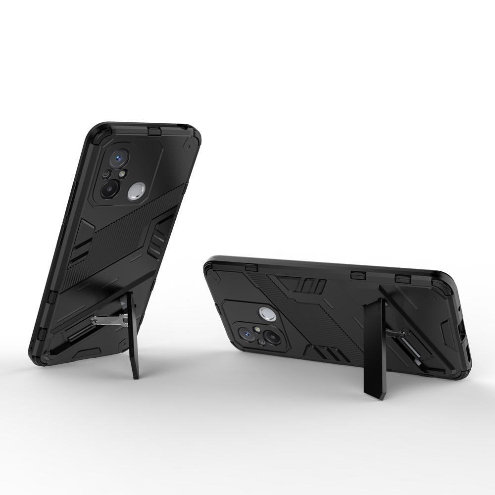 Ốp lưng cho Xiaomi Redmi 12C, Ốp chống sốc Iron Man PUNK cao cấp kèm giá đỡ cho Redmi 12C