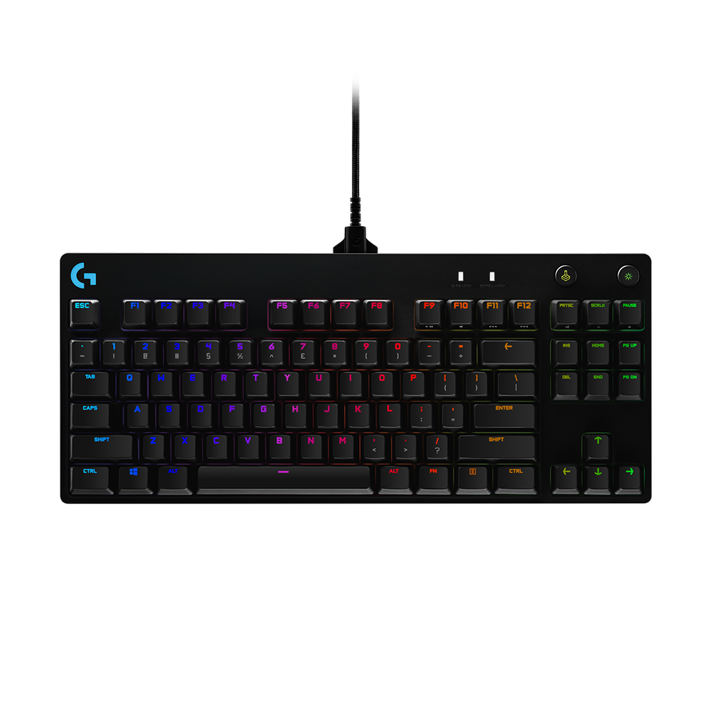 Bàn Phím Cơ Có Dây Logitech G Pro Gaming RGB Romer-G Switch Tenkeyless - Hàng Chính Hãng