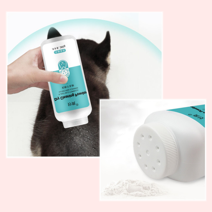 Phấn tắm khô dưỡng lông cho chó mèo (Dry cleaning powder) (Chai 260gr)