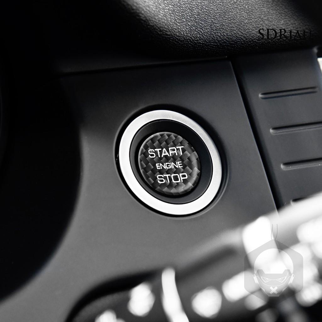 Miếng Dán Trang Trí Nút Bấm Khởi Động Xe Land Rover Bằng Sợi Carbon Cao Cấp
