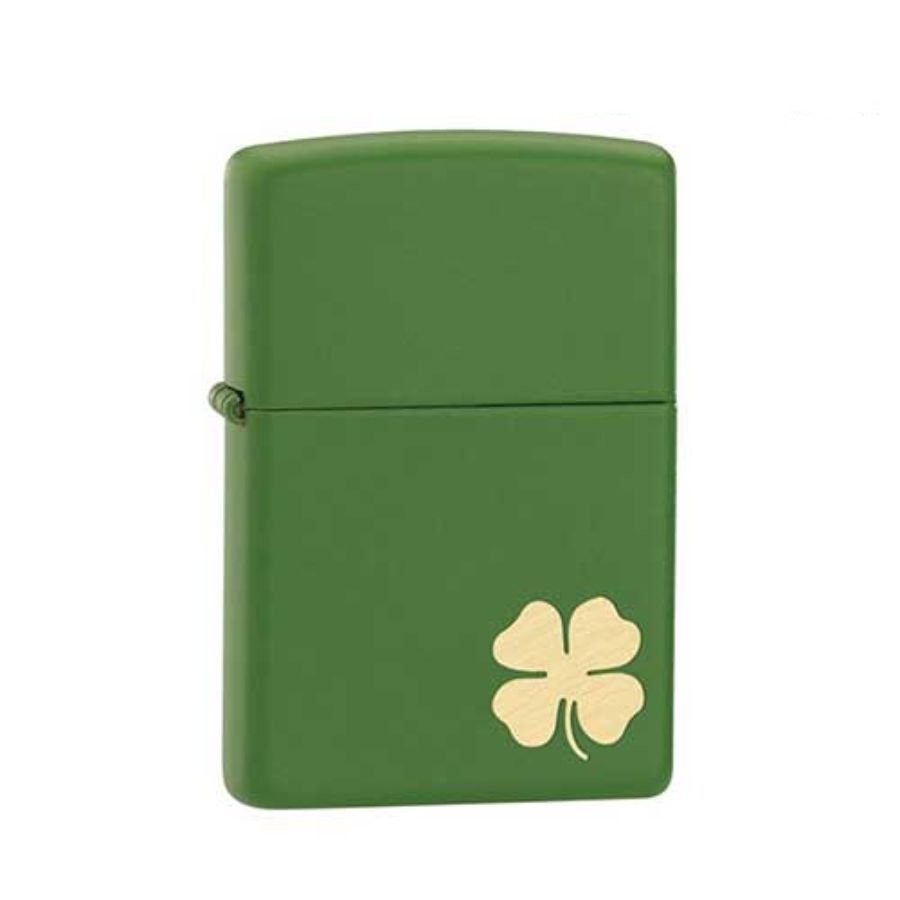 Bật Lửa Zippo 21032 – Zippo Lucky Clover – Shamrock Green Matte