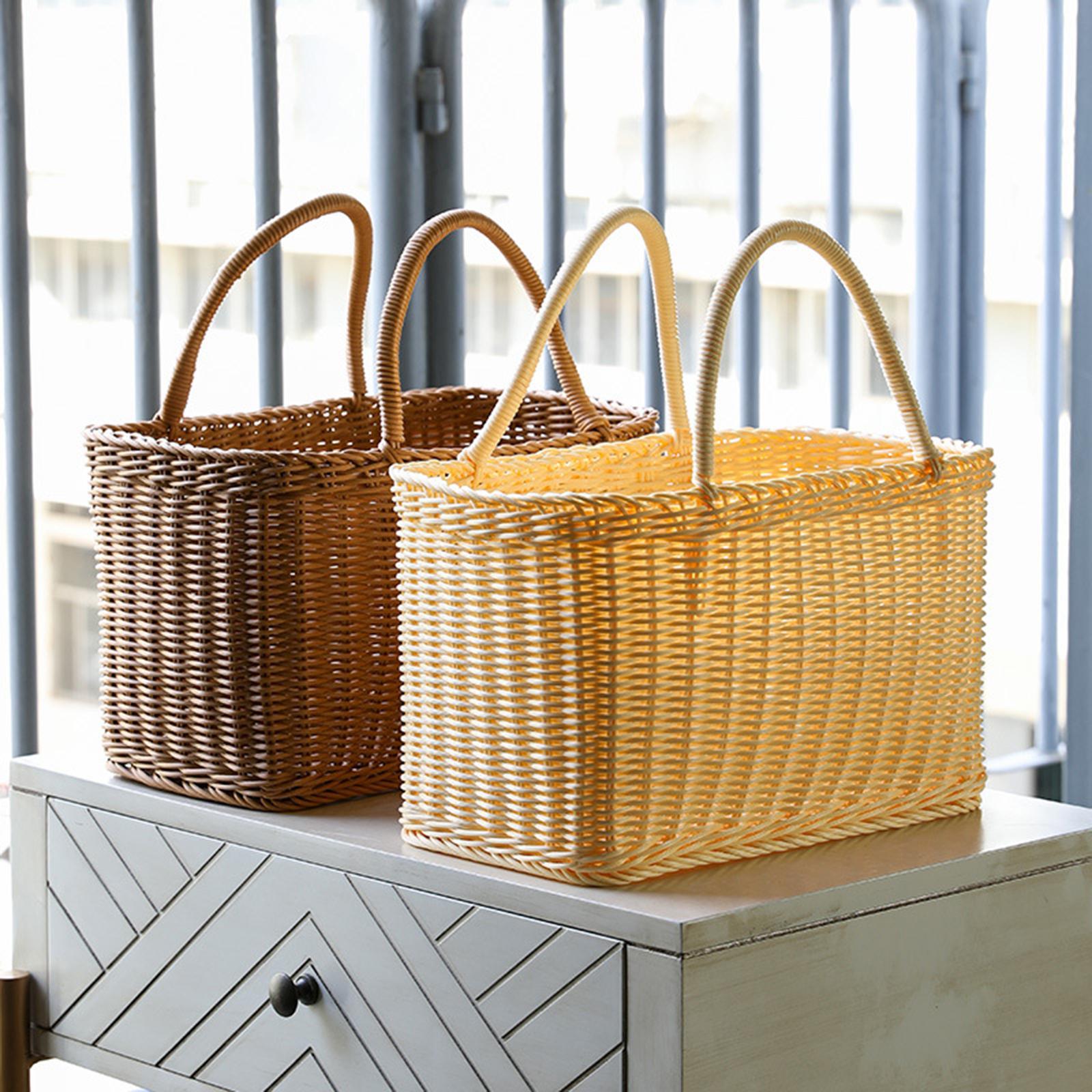 Kitchen Storage Basket with Handles Container Large