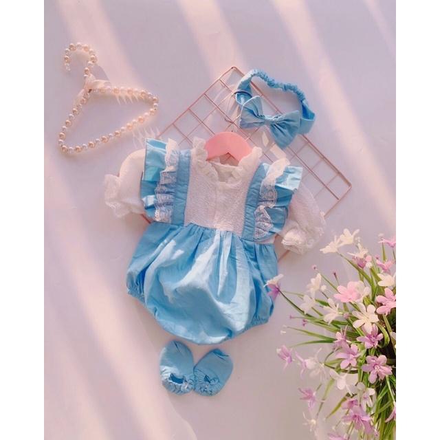 Body bé gái ̣̆ ̀ LINA KIDS Body xanh dương blue