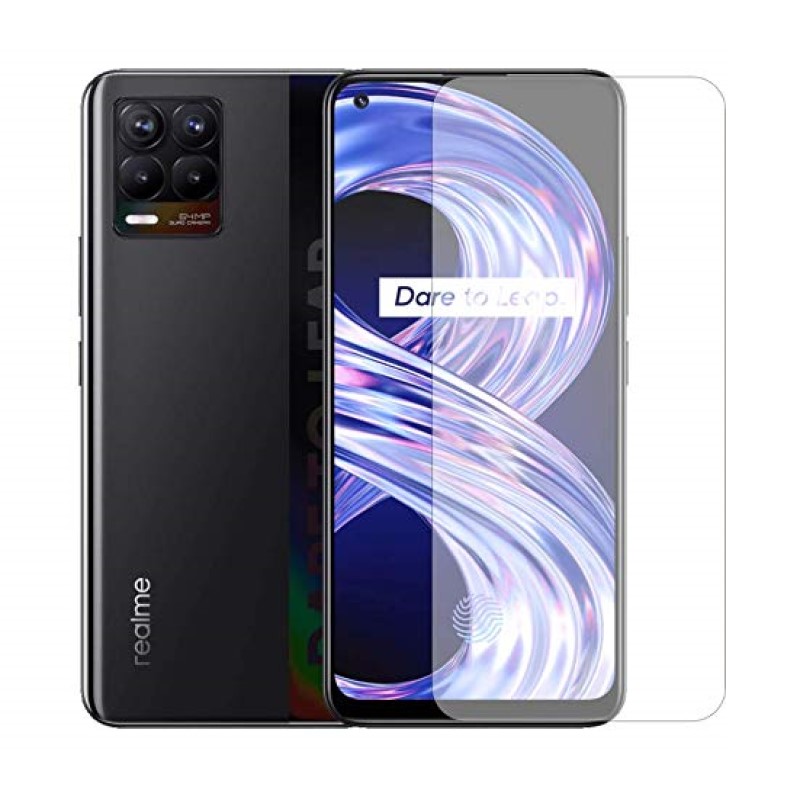 Kính cường lực cho Realme 8, 8 Pro nhám chống vân tay/ full màn hình/ không viền màu
