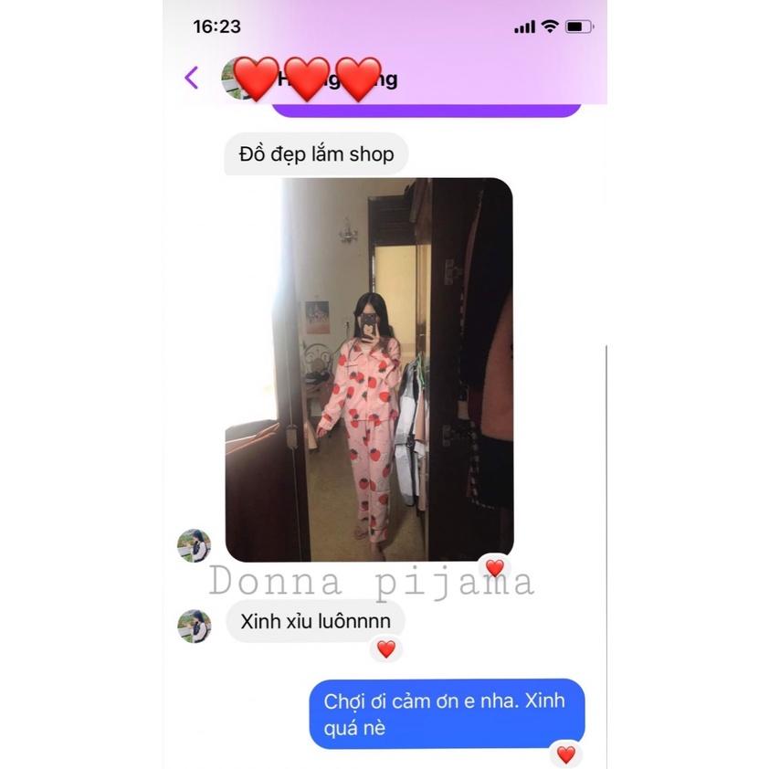 Đồ Bộ Ngủ Nguyên Set Pijama Cổ Thường Quần Dài Tay Dài Lụa Gấm Thiết Kế Cao Cấp Không Xù Mẫu Hot 2021