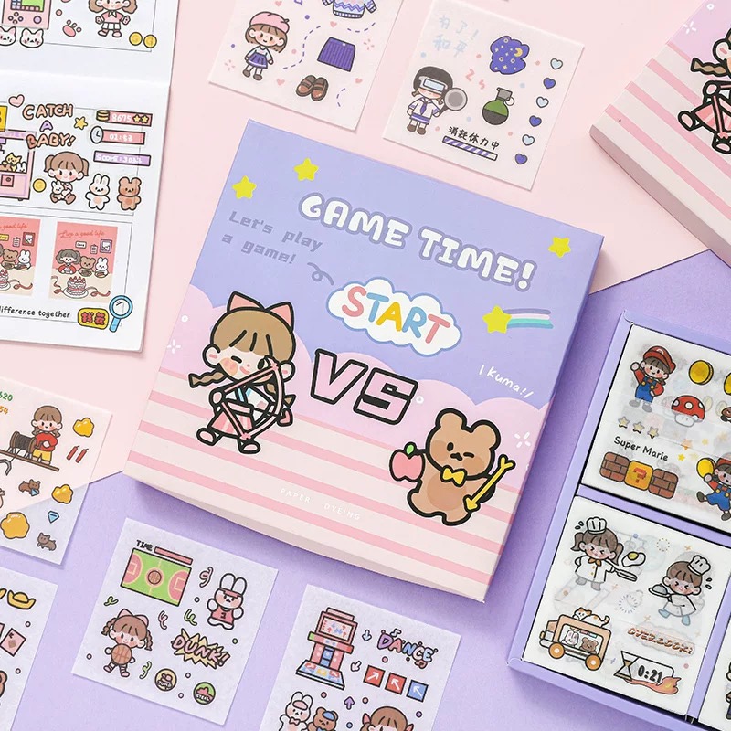 Sticker 100 tấm cute Game Time