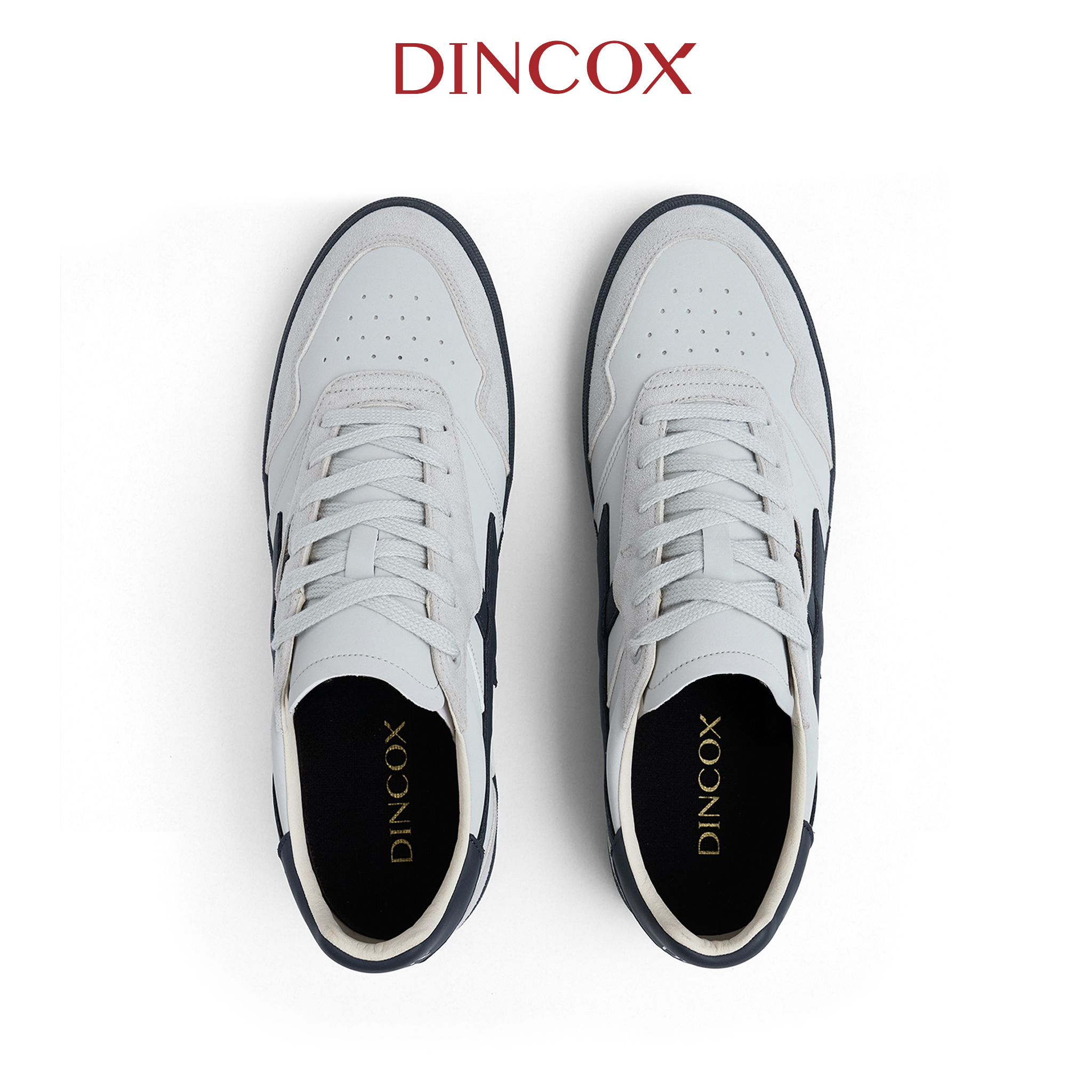 [NEW ARRIVAL] Giày Sneaker Nam Nữ DC48 SMOKE DRIFT Dincox Shoes Đế Bằng - Da phối Suede Cao Cấp
