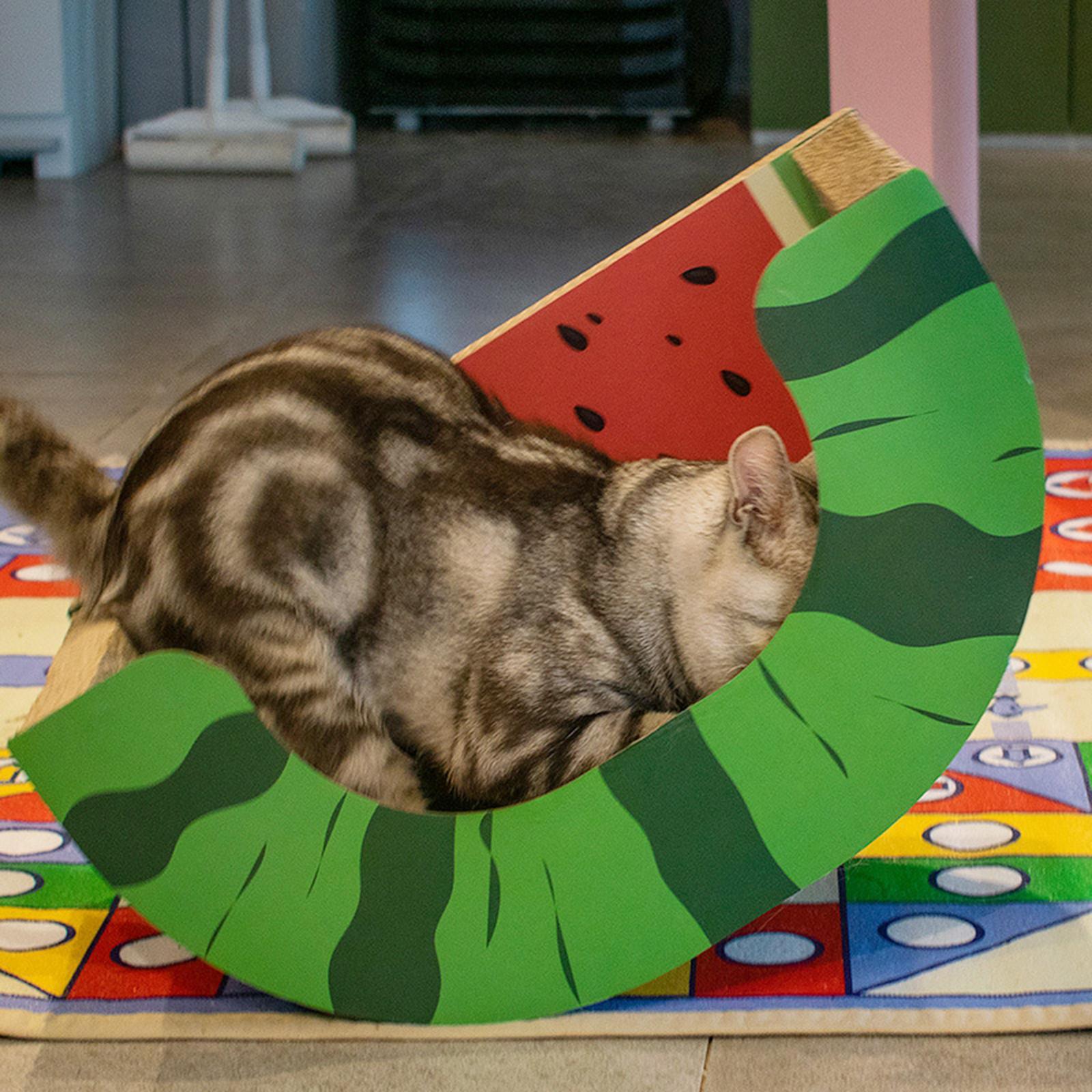 Corrugated Cat House Fruit Toy with Scratching Board Cat House Cardboard Catnip