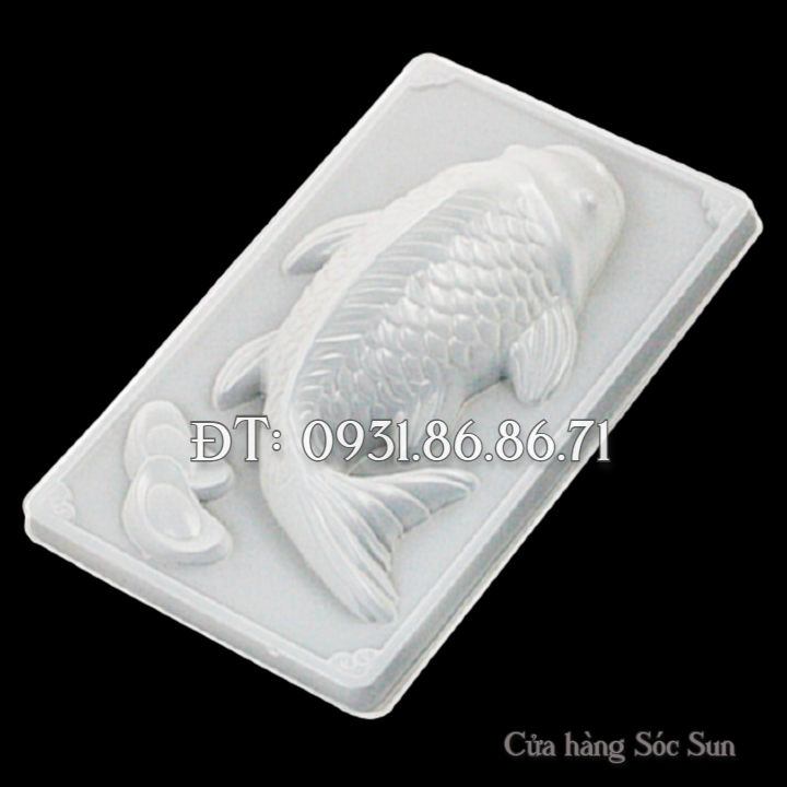 Khuôn cá chép và 2 thỏi vàng loại 29 cm - Mã số 1736