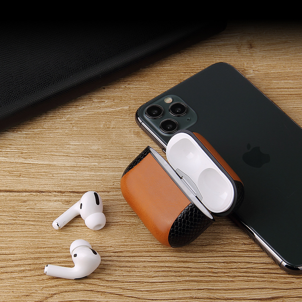 Bao da bảo vệ tai nghe Airpods Pro - phối da