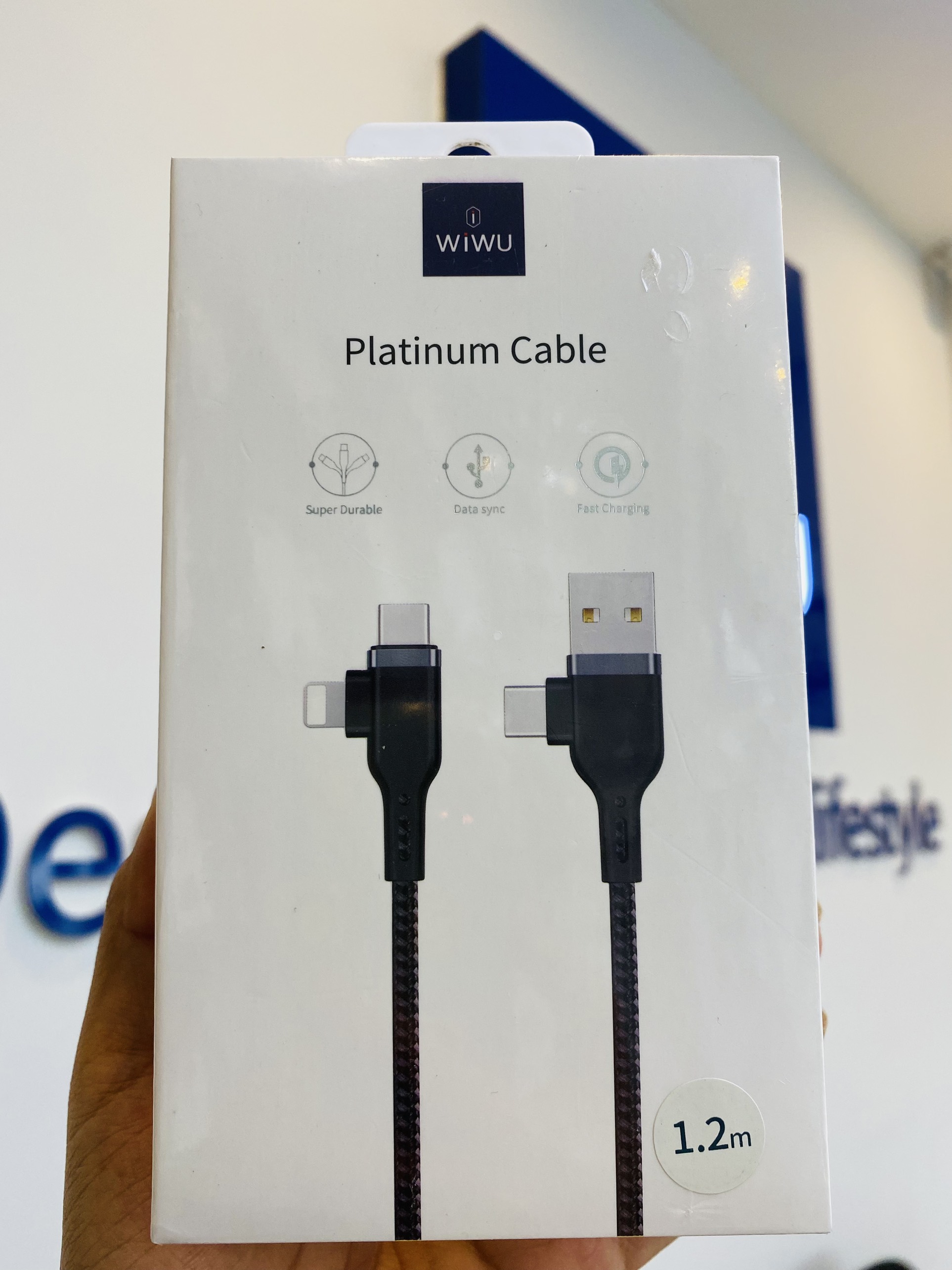 Cáp WIWU PT06 4 in 1 USB + USB-C / Type-C to USB-C / Type-C + 8 Pin Platinum Data Cable, Cable Lengt Chống Nhiễu Hiệu Quả - Hàng Chính Hãng