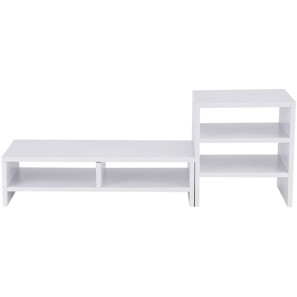 Kệ gỗ để màn hình máy tính FAN.SOC / Nâng màn hình lên đến 13cm / Giảm đau cổ / Giúp bàn làm việc gọn gàng